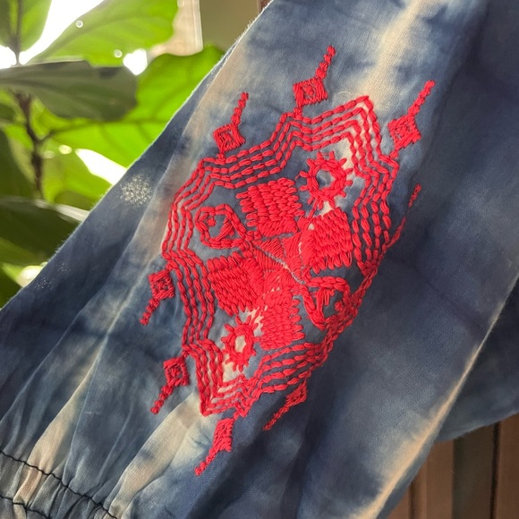 CAFFE MARRAKESH - BOHO cotton blouse (size L) EUC - Picture 3 of 6